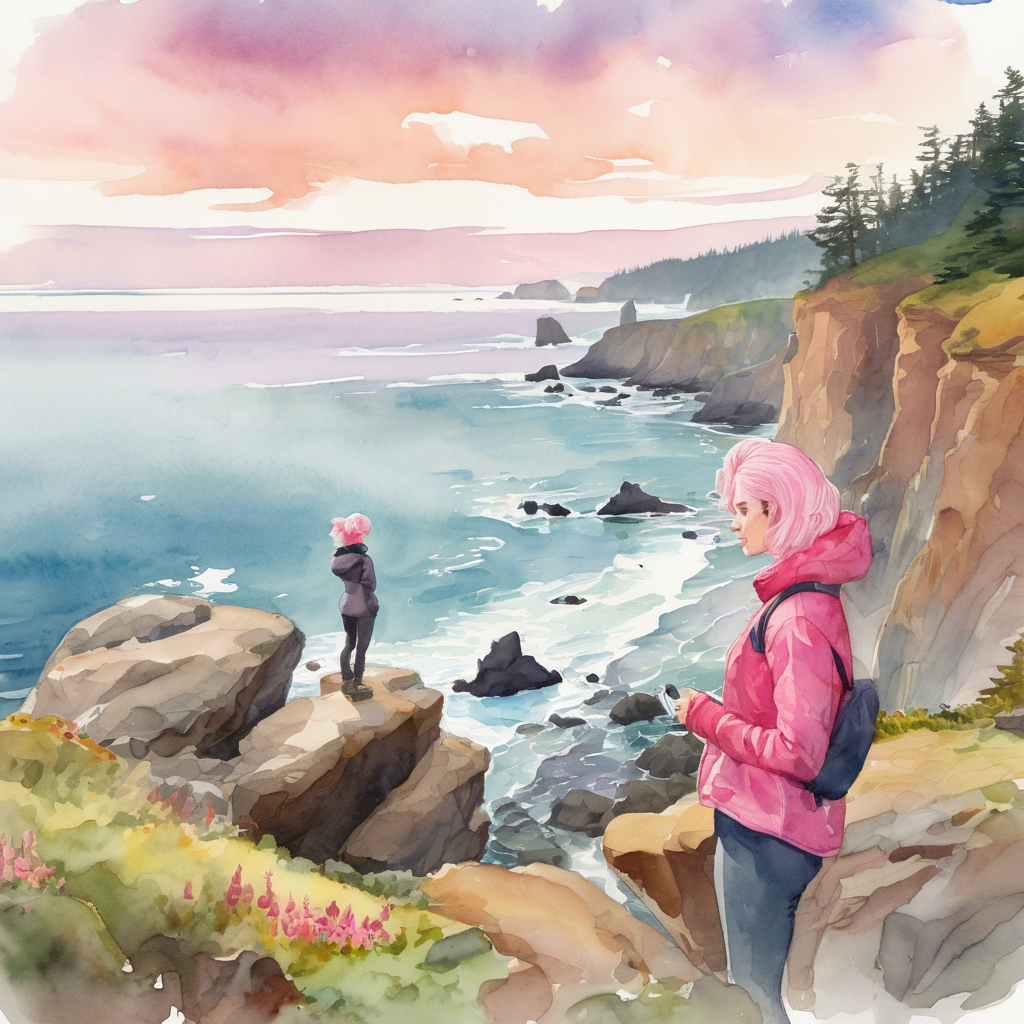 People watching and considering at a rocky shore, separated by distance and intention