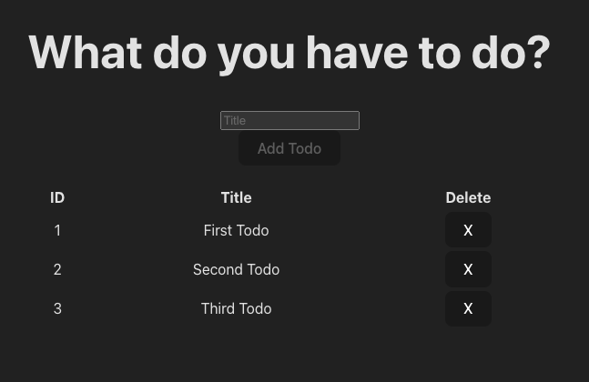 Browser todo app