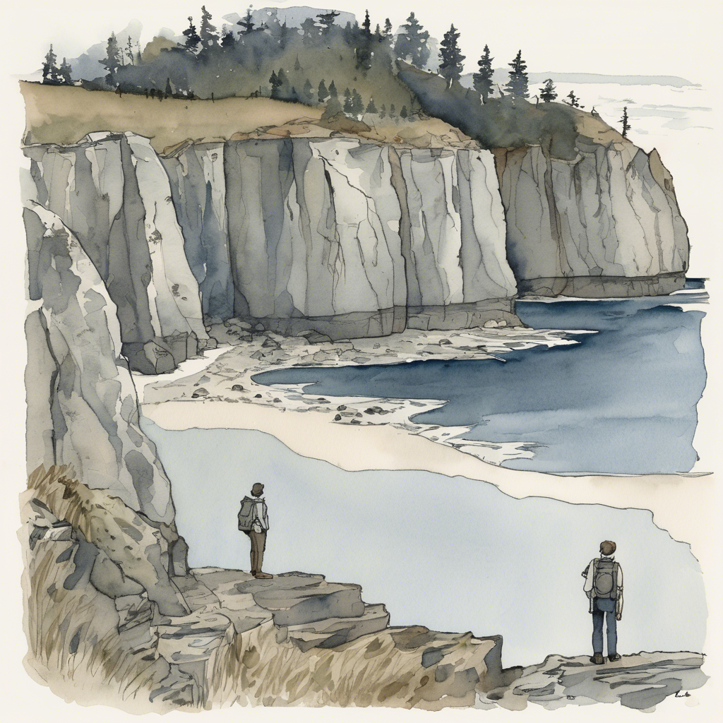 Water rushing through a rocky gorge at Deception Pass — two cliff faces close together with no bridge between them