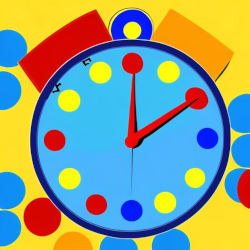 Cartoonish image of a clock